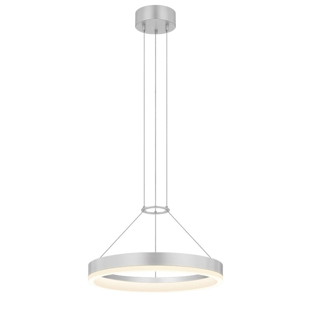 Corona Pendant, Bright Satin Aluminum