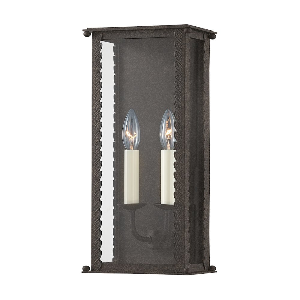 Zuma Exterior Wall Sconce, French Iron