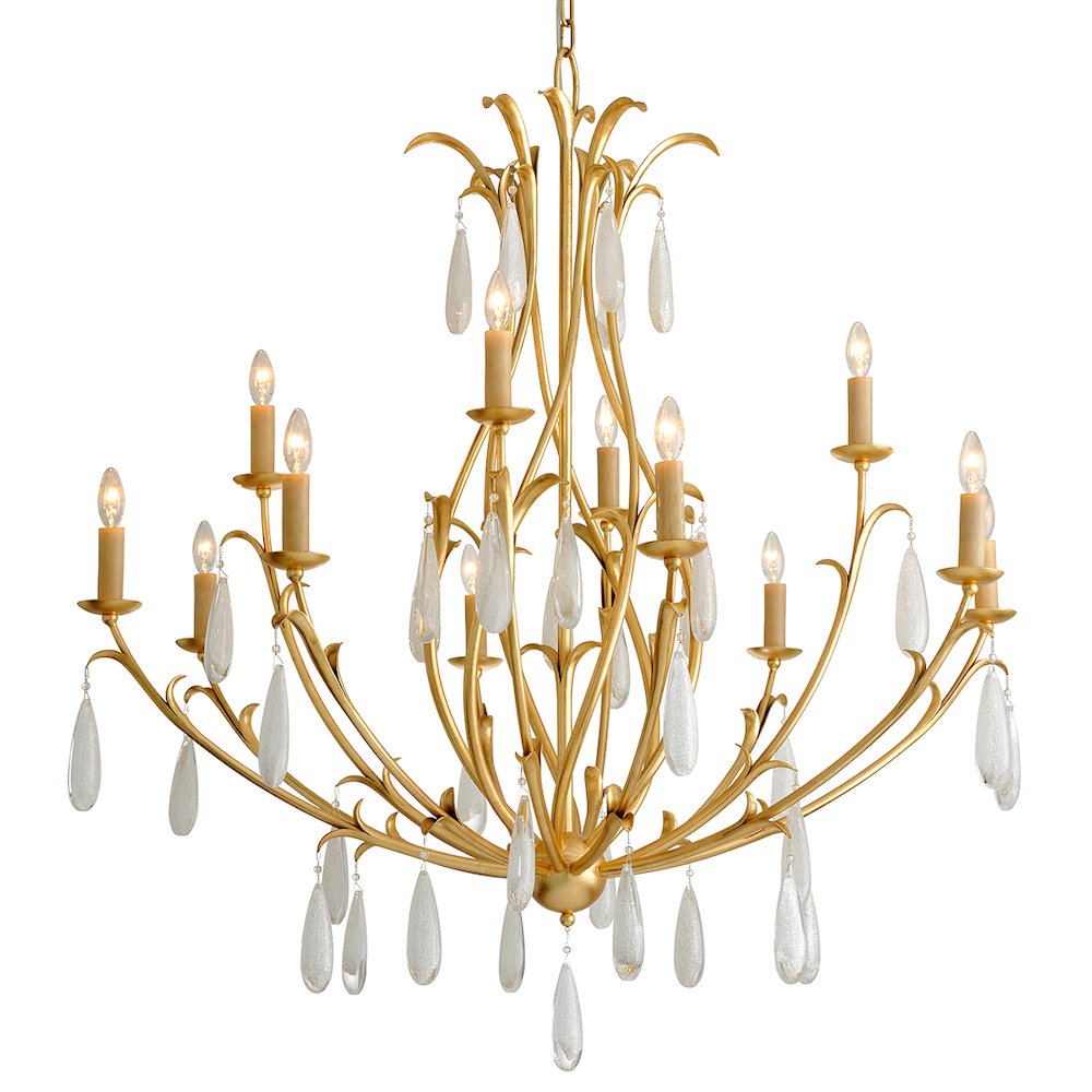 Prosecco Chandelier, Gold Leaf