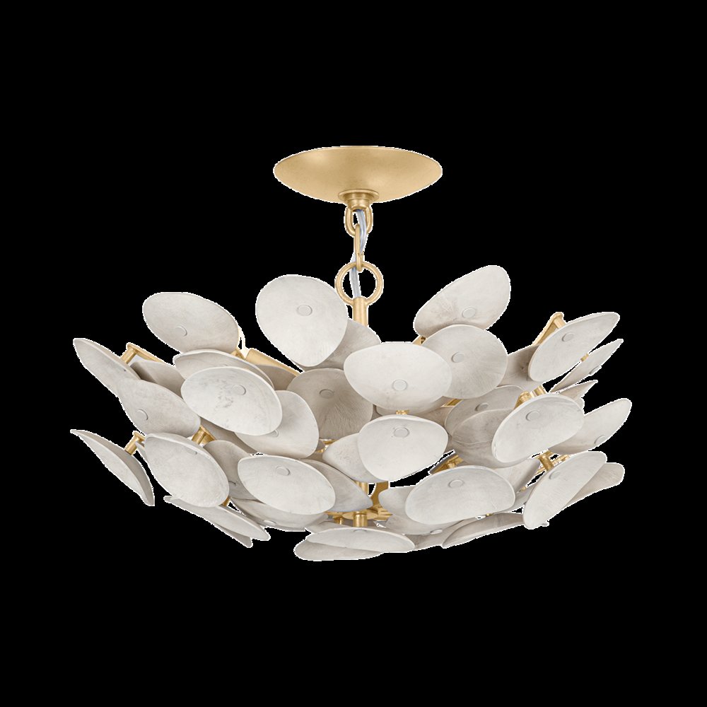 Aimi Semi Flush, Vintage Gold Leaf