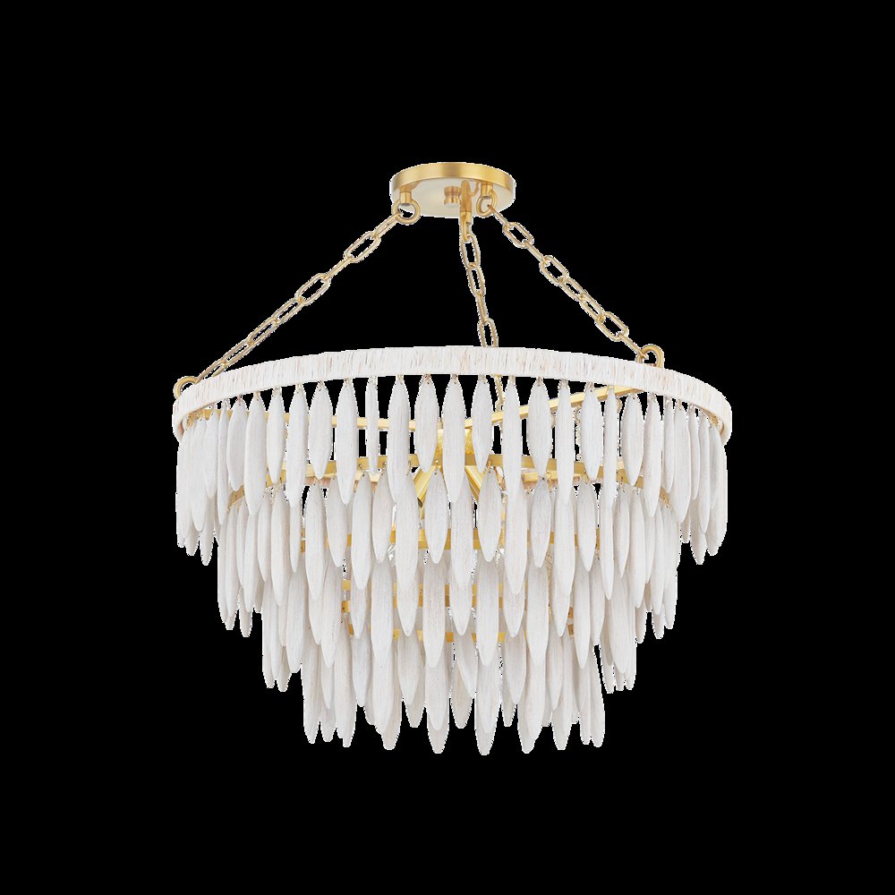 Tiffany Chandelier, Aged Brass