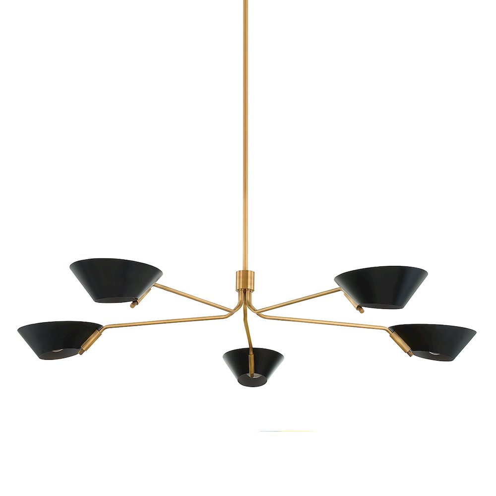 Sacramento Chandelier, Patina Brass