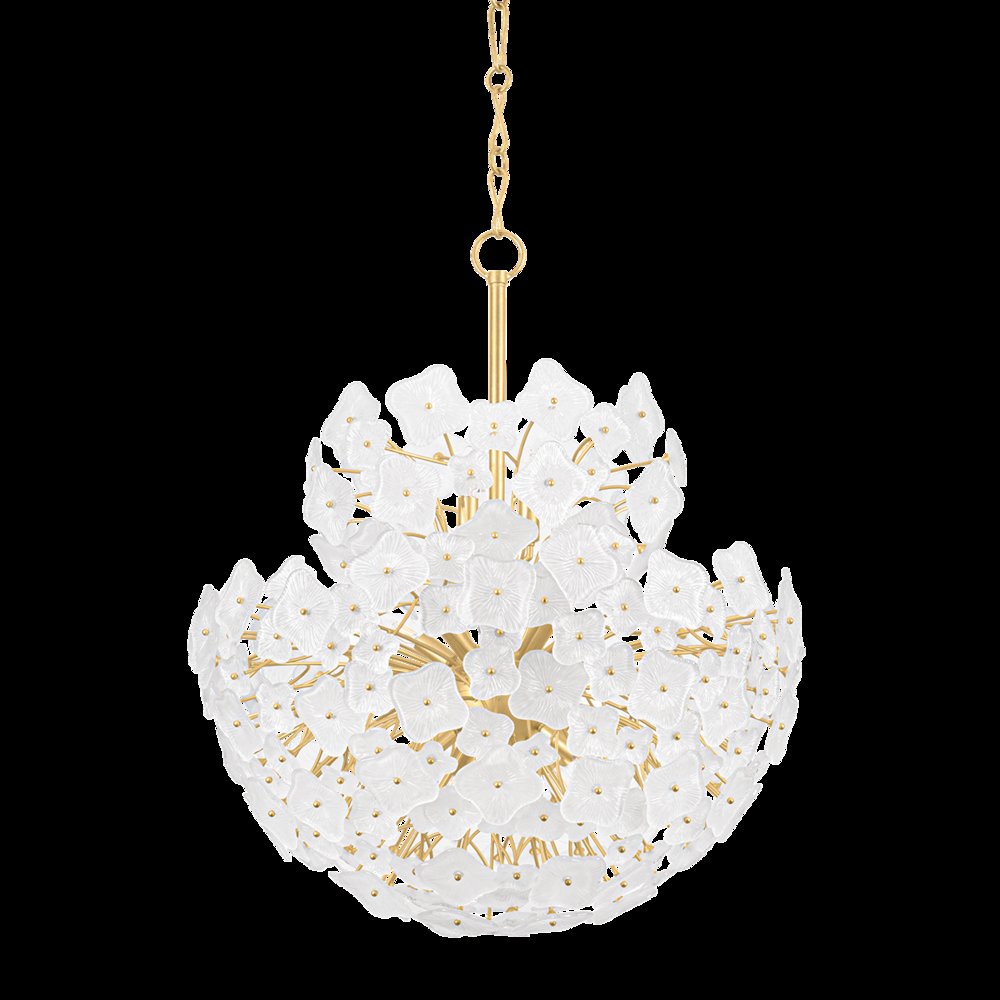Barrytown Chandelier, Vintage Gold Leaf