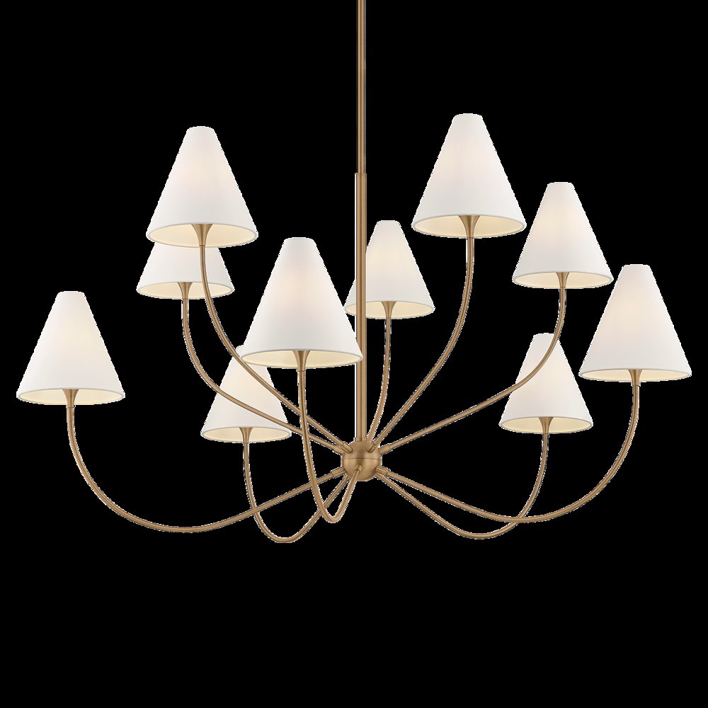 Evermore Chandelier, Patina Brass
