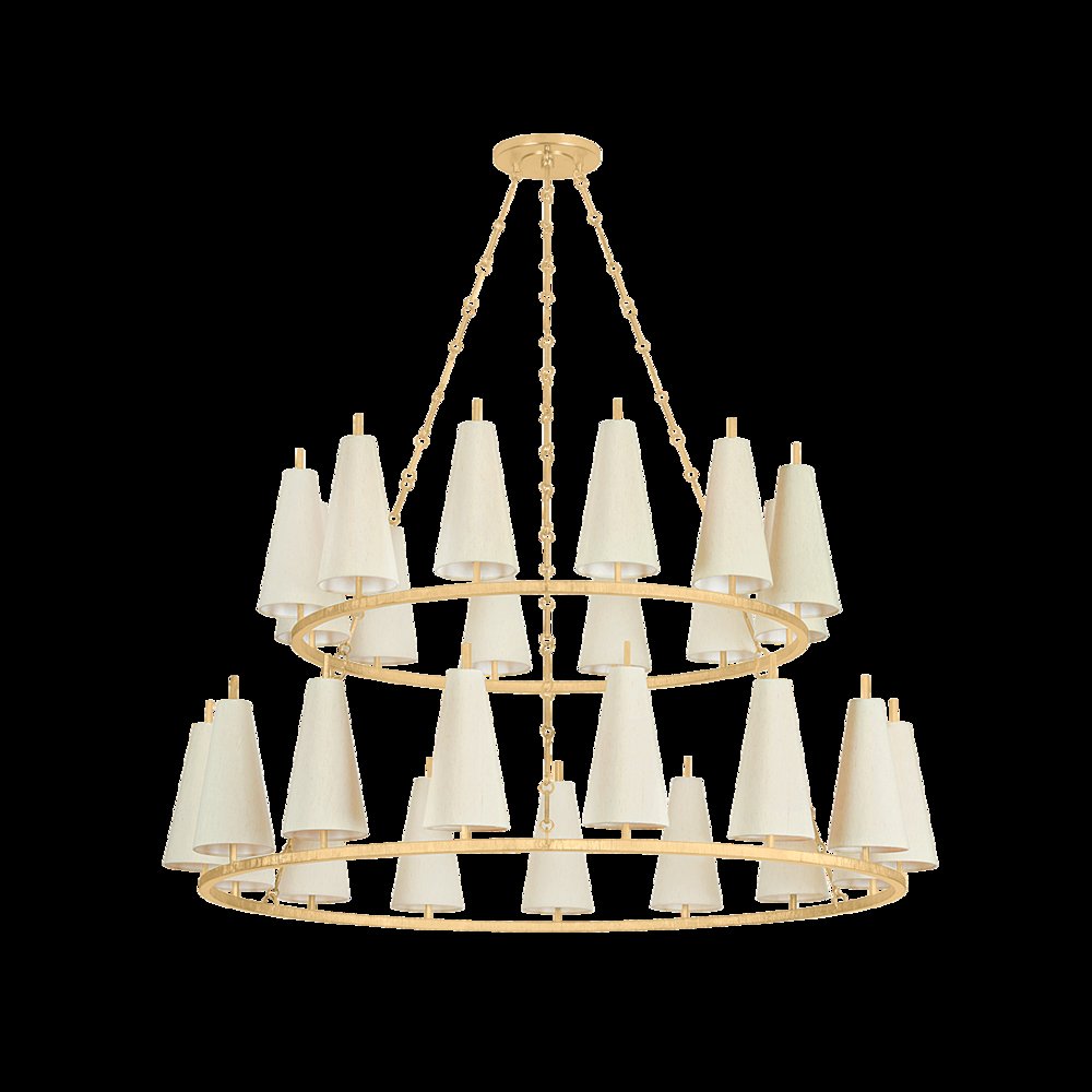 Tirana Chandelier, Vintage Gold Leaf