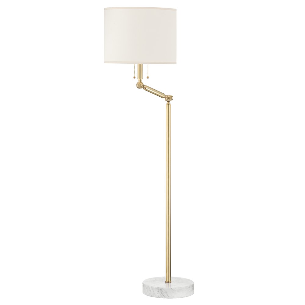 Essex Floor Lamp, Aged Brass