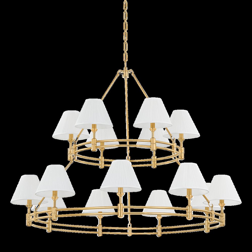 Howard Chandelier, Aged Brass