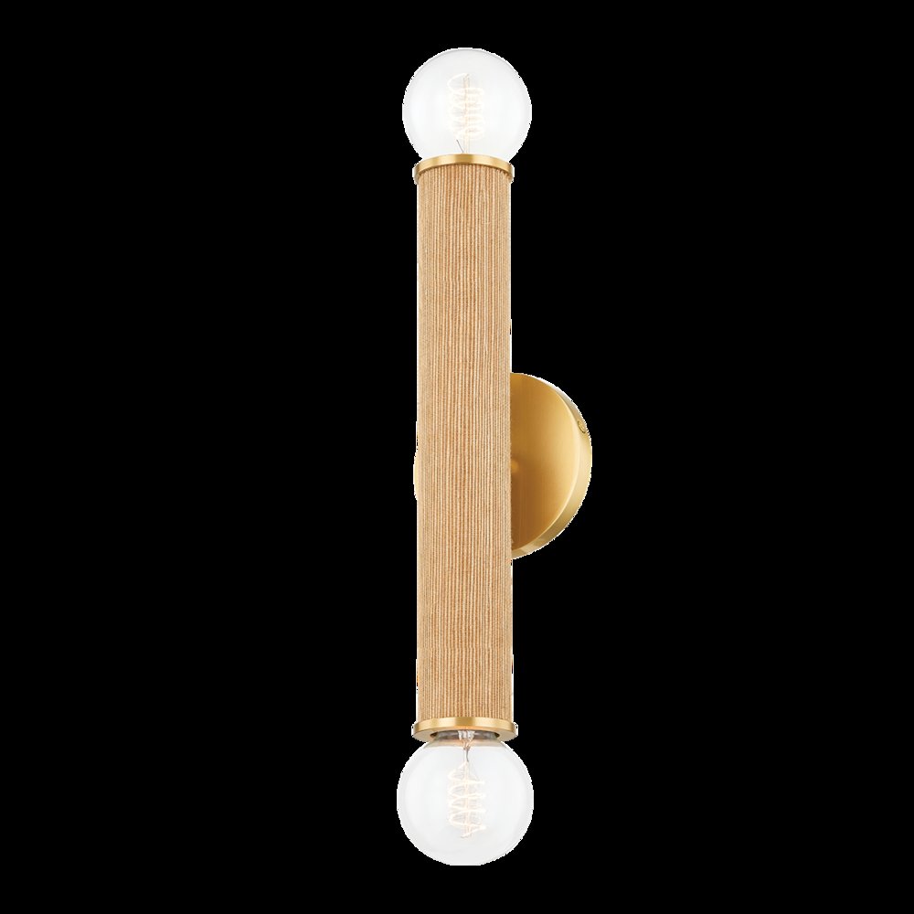 Amabella Wall Sconce, Aged Brass