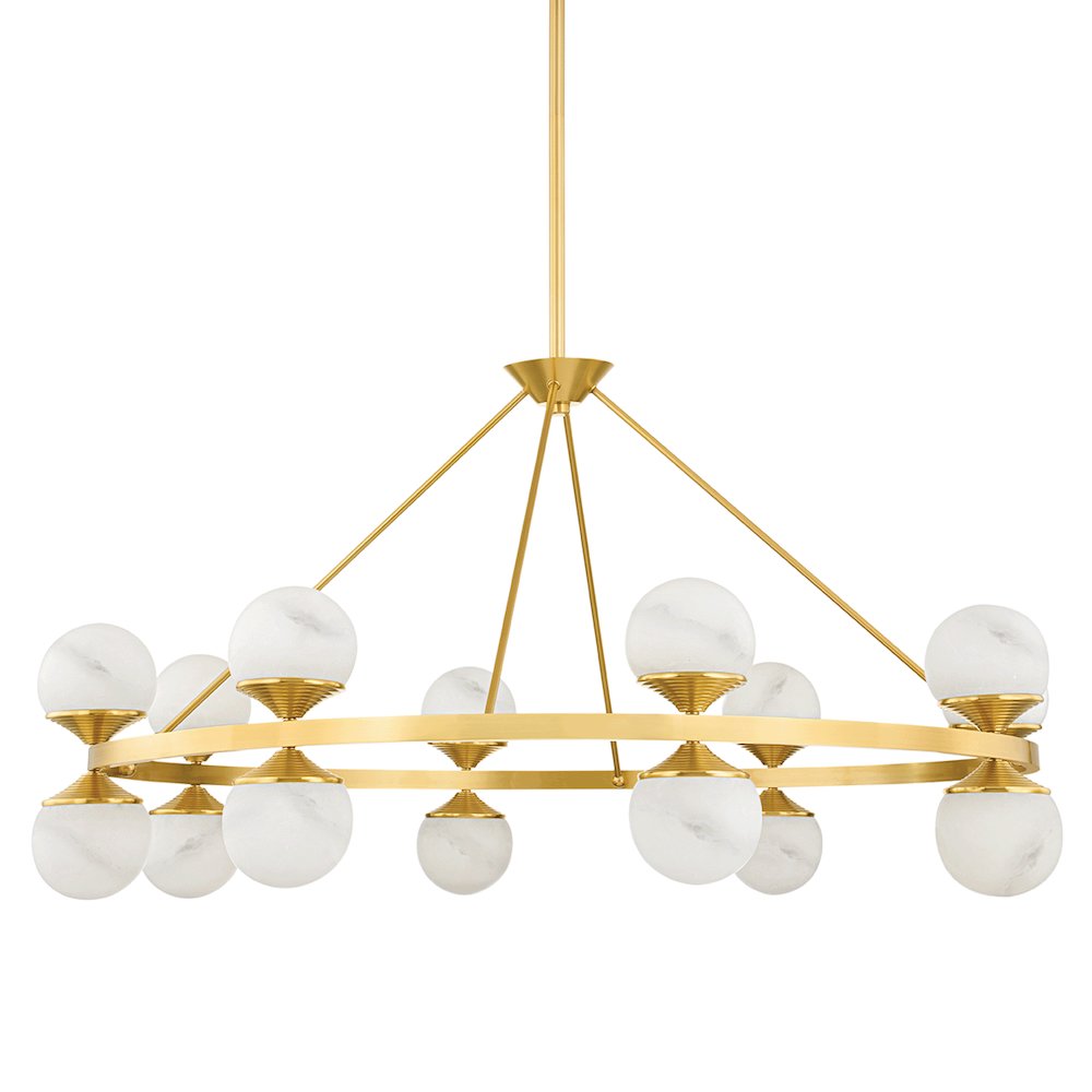 Grafton Chandelier, Aged Brass