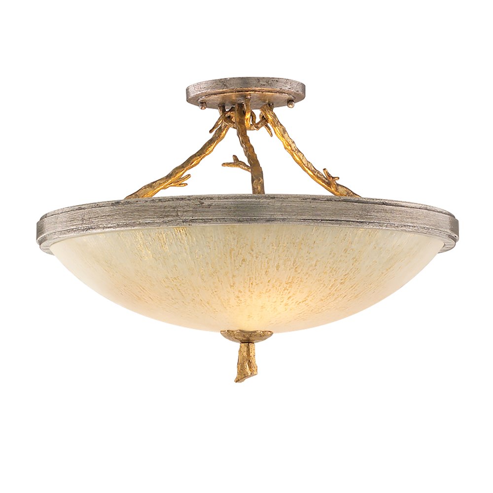Parc Royale Semi Flush, Vintage Gold Leaf