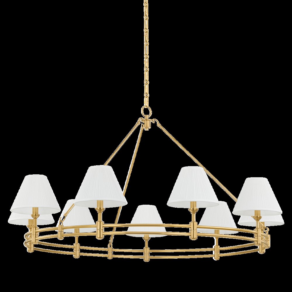 Howard Chandelier, Aged Brass