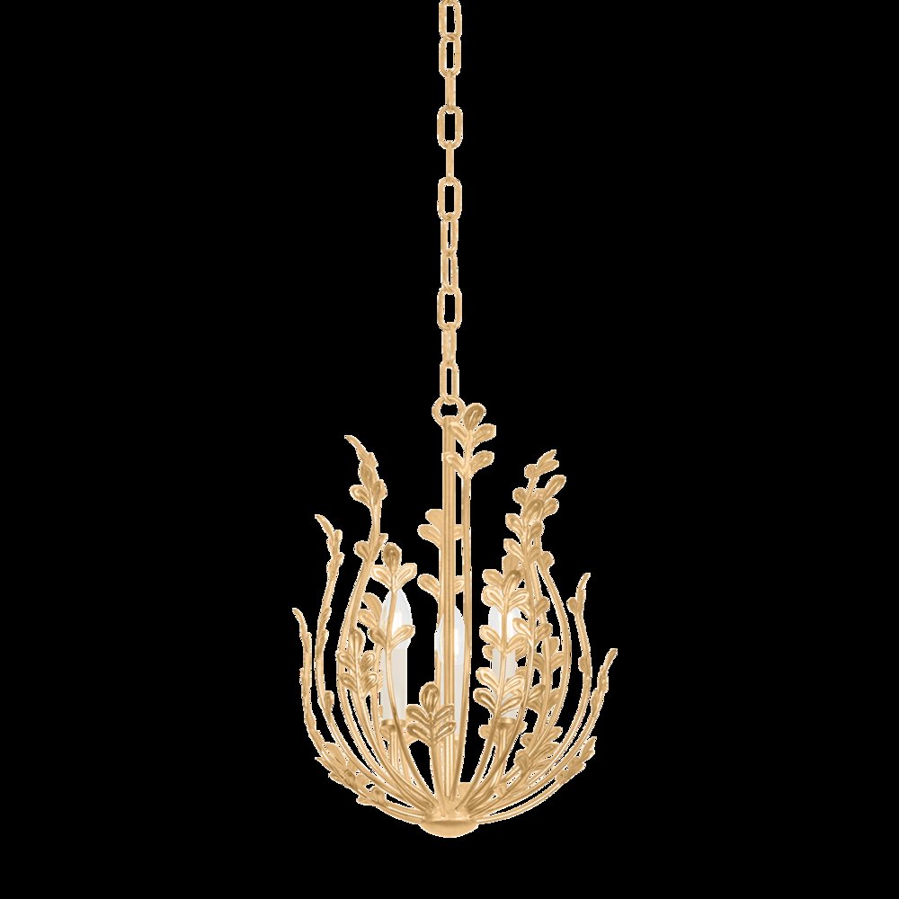 Delmore Chandelier, Vintage Gold Leaf