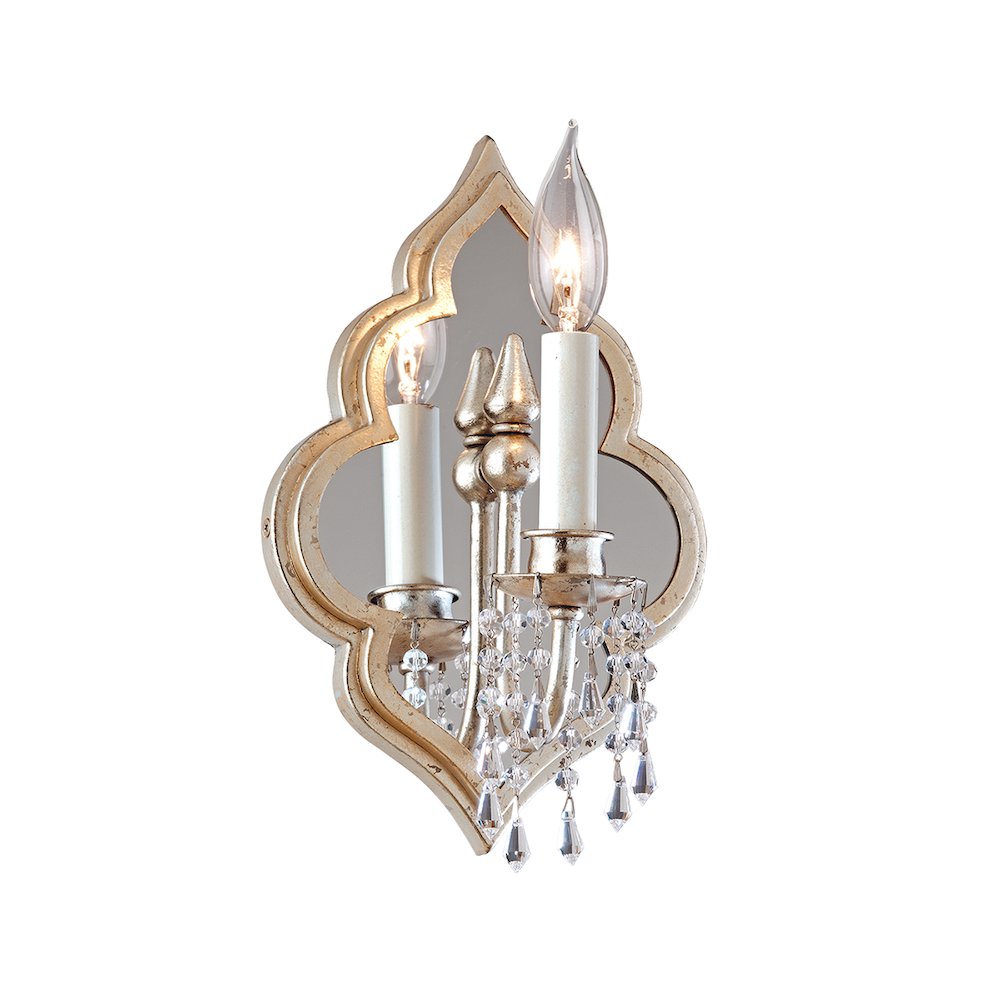 Bijoux Wall Sconce, Warm Silver Leaf
