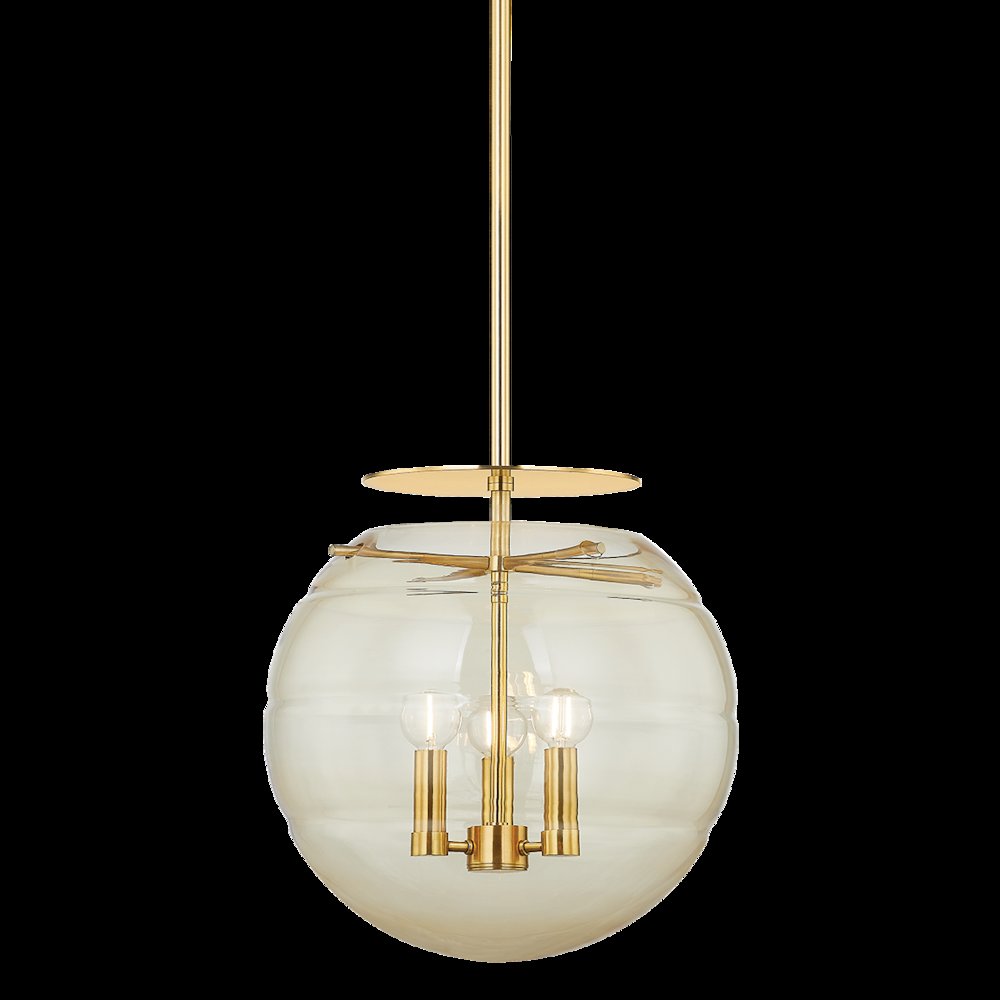 Gill Pendant, Aged Brass