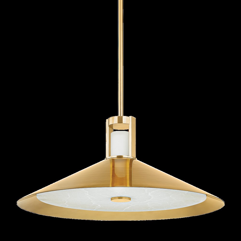 Clermont Pendant, Aged Brass