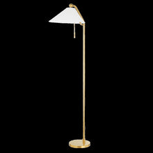 Aisa Floor Lamp, Aged Brass