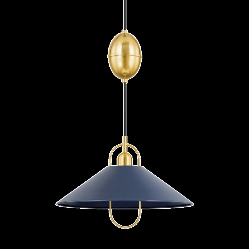 Mariel Pendant, Aged Brass
