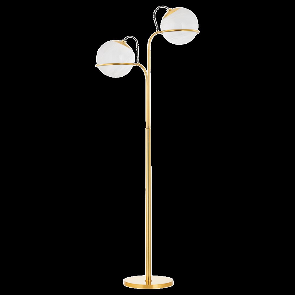Hingham Floor Lamp, Aged Brass