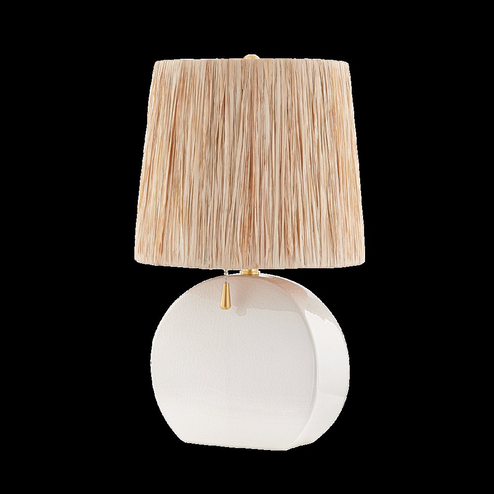 Aneesa Table Lamp, Aged Brass