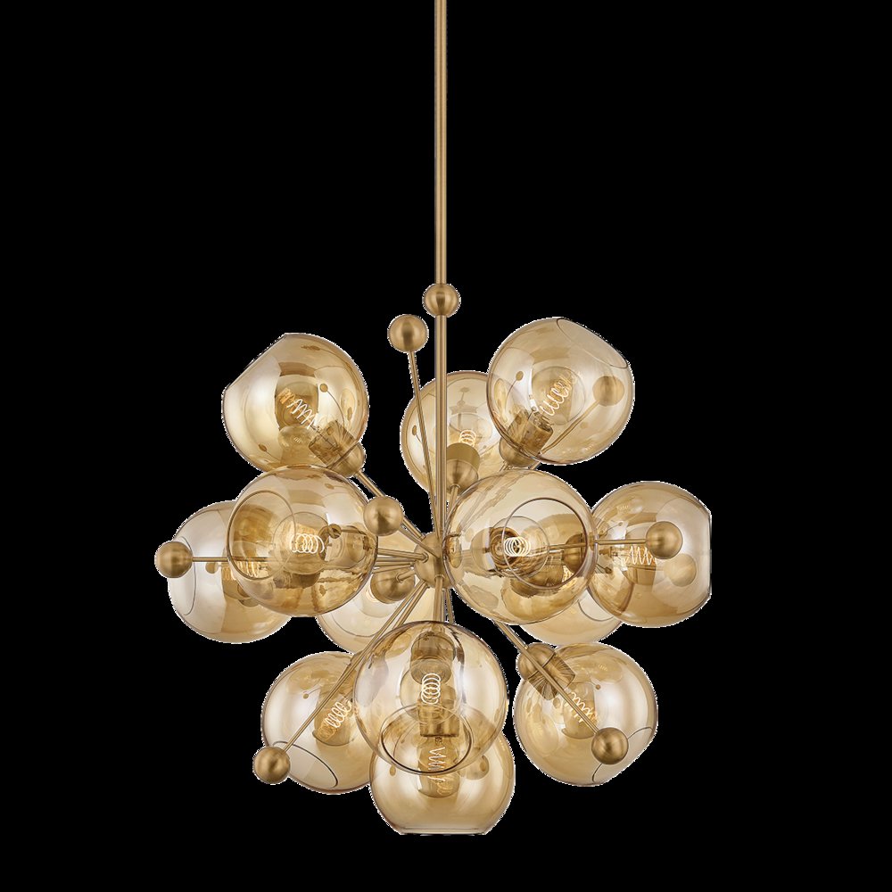 Ellory Chandelier, Patina Brass