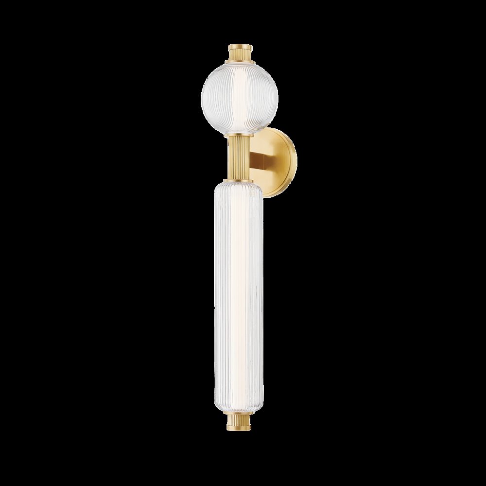 Atom Wall Sconce, Vintage Brass