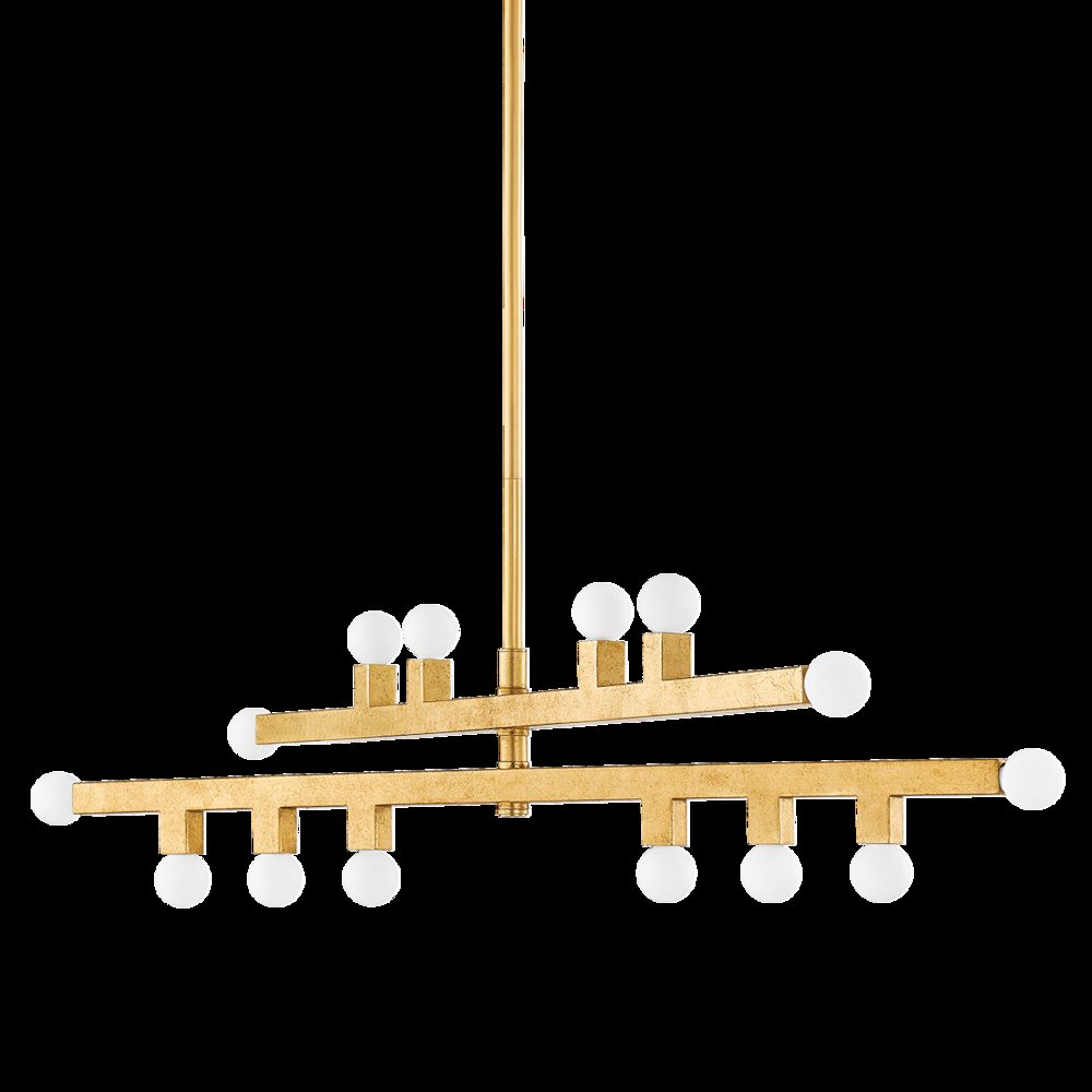 Sutter Chandelier, Vintage Gold Leaf