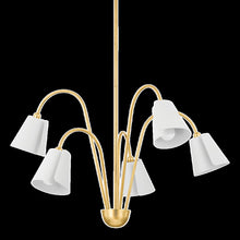 Lila Chandelier, Gold Leaf