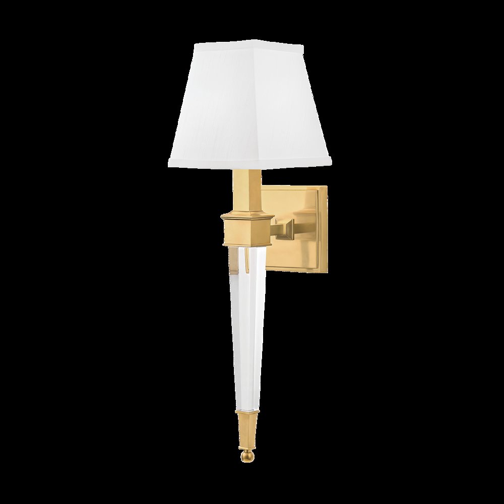 Ruskin Wall Sconce, Aged Brass