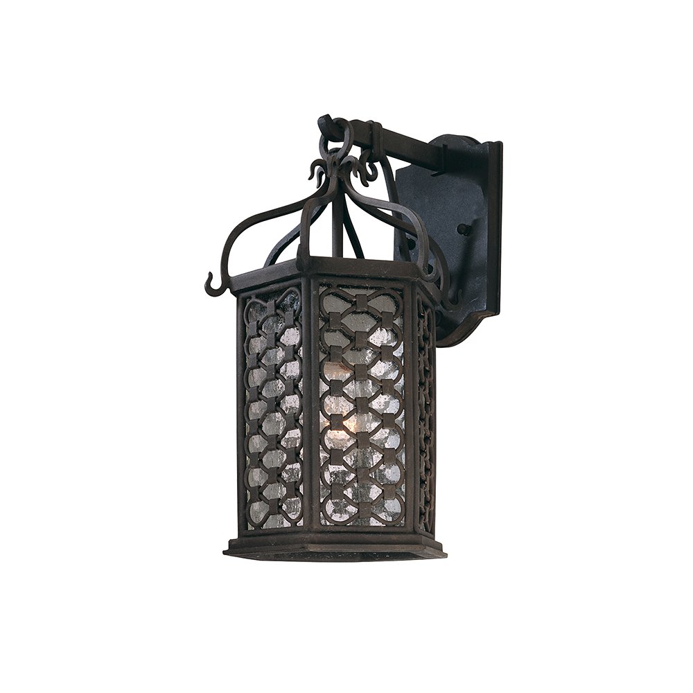 Los Olivos Exterior Wall Sconce, Textured Iron