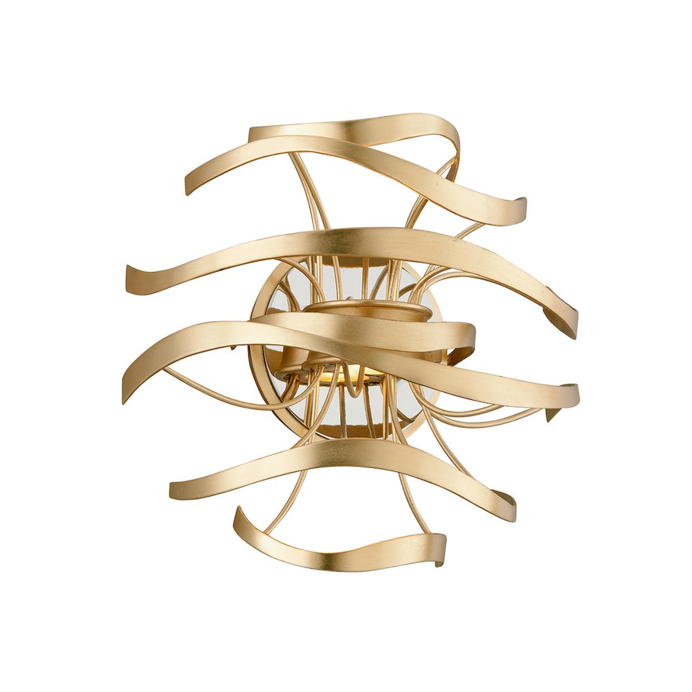 Calligraphy Wall Sconce, Gold Leaf