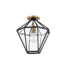 Moss Semi Flush, Patina Brass