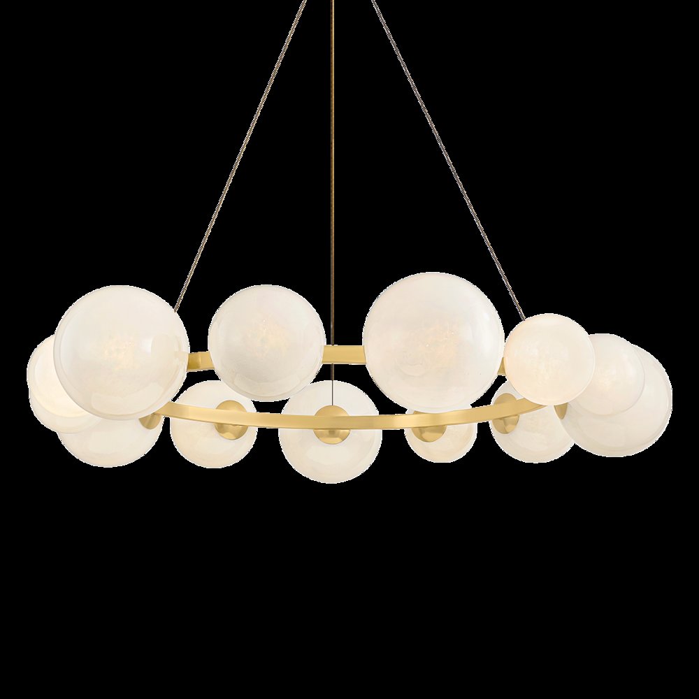 Pacama Chandelier, Aged Brass
