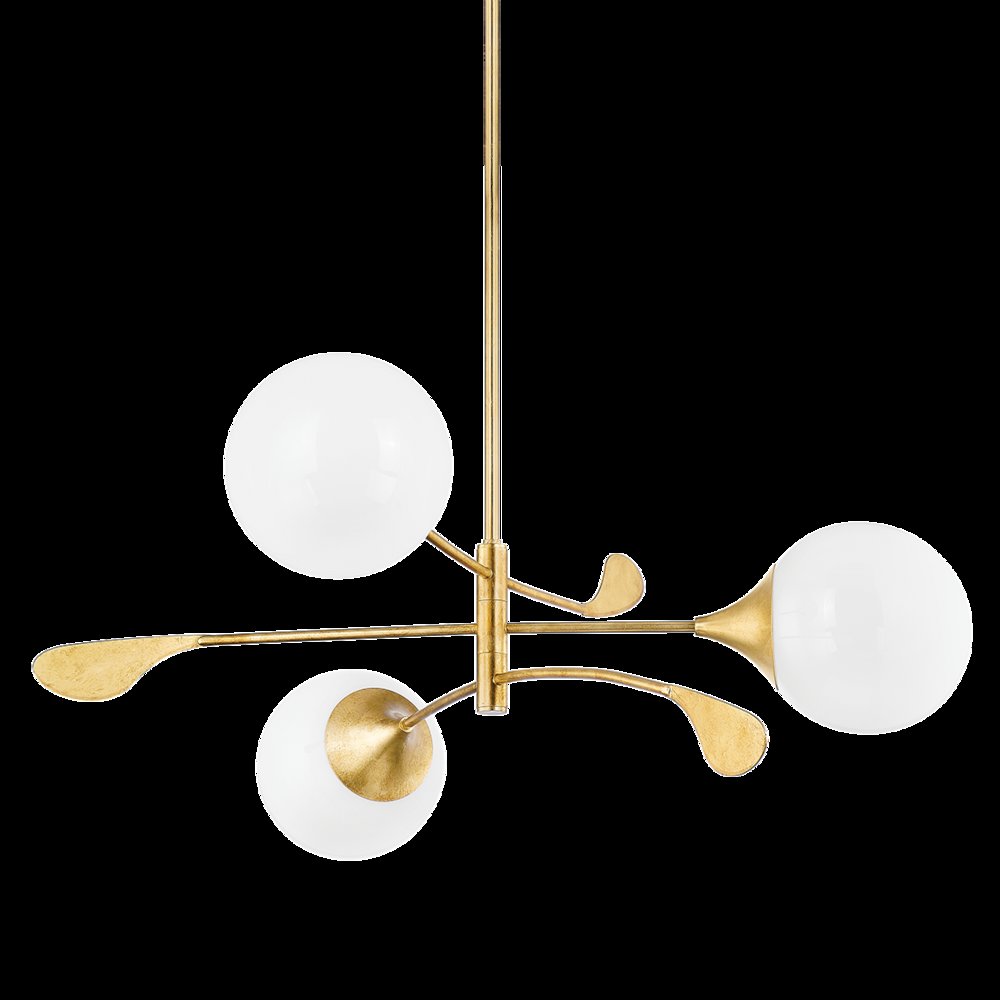 Victoria Chandelier, Vintage Gold Leaf