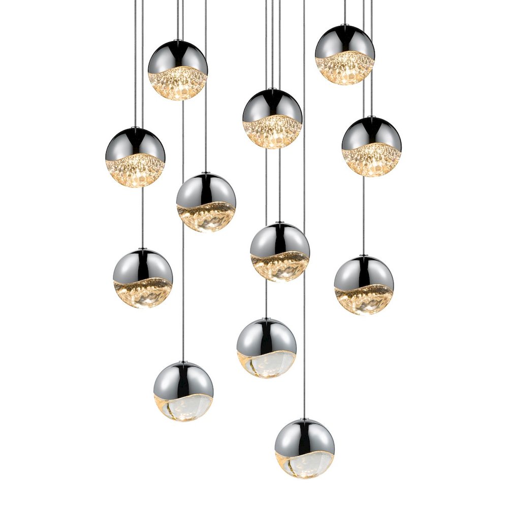 Grapes Pendant, Polished Chrome