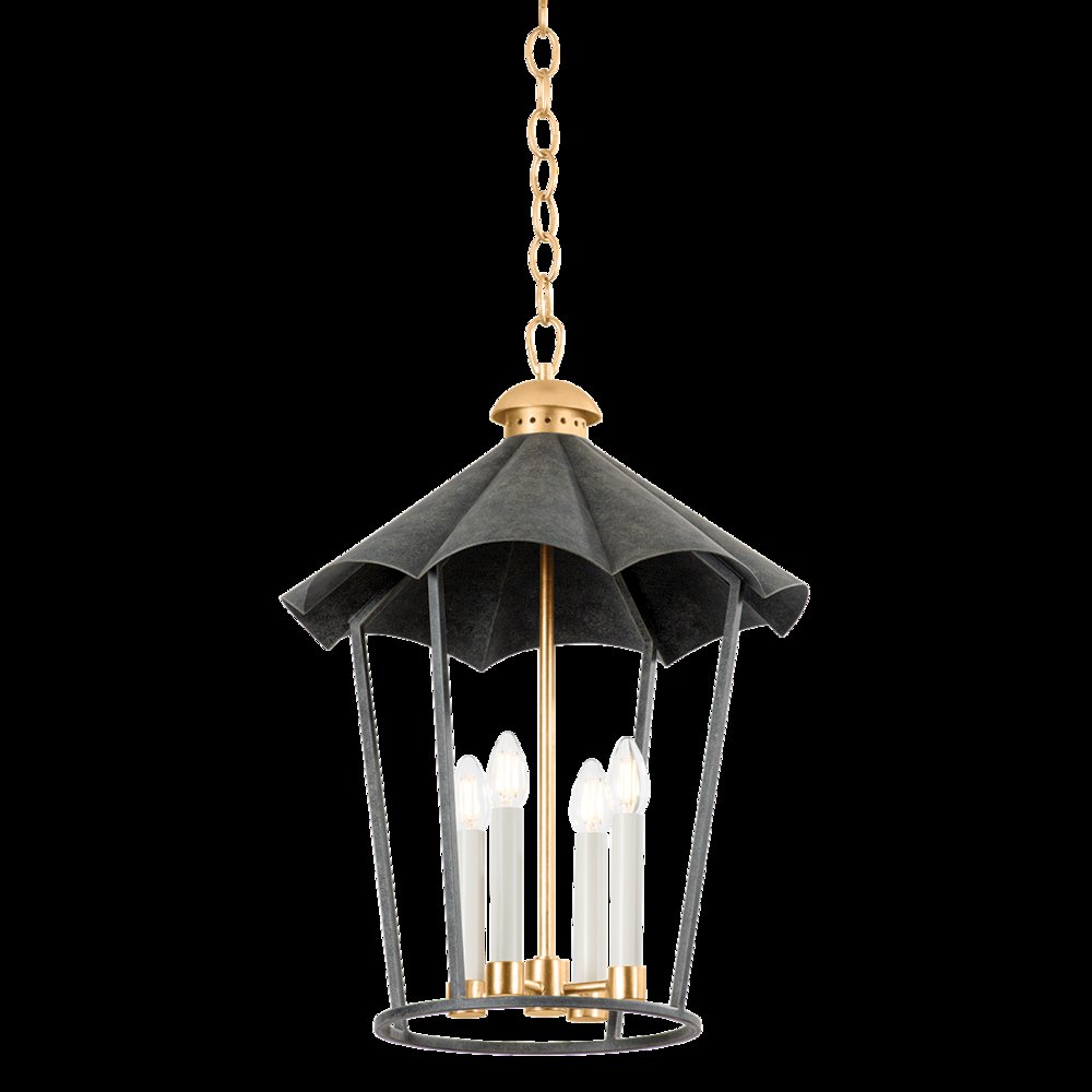 Wildomar Lantern, Vintage Gold Leaf