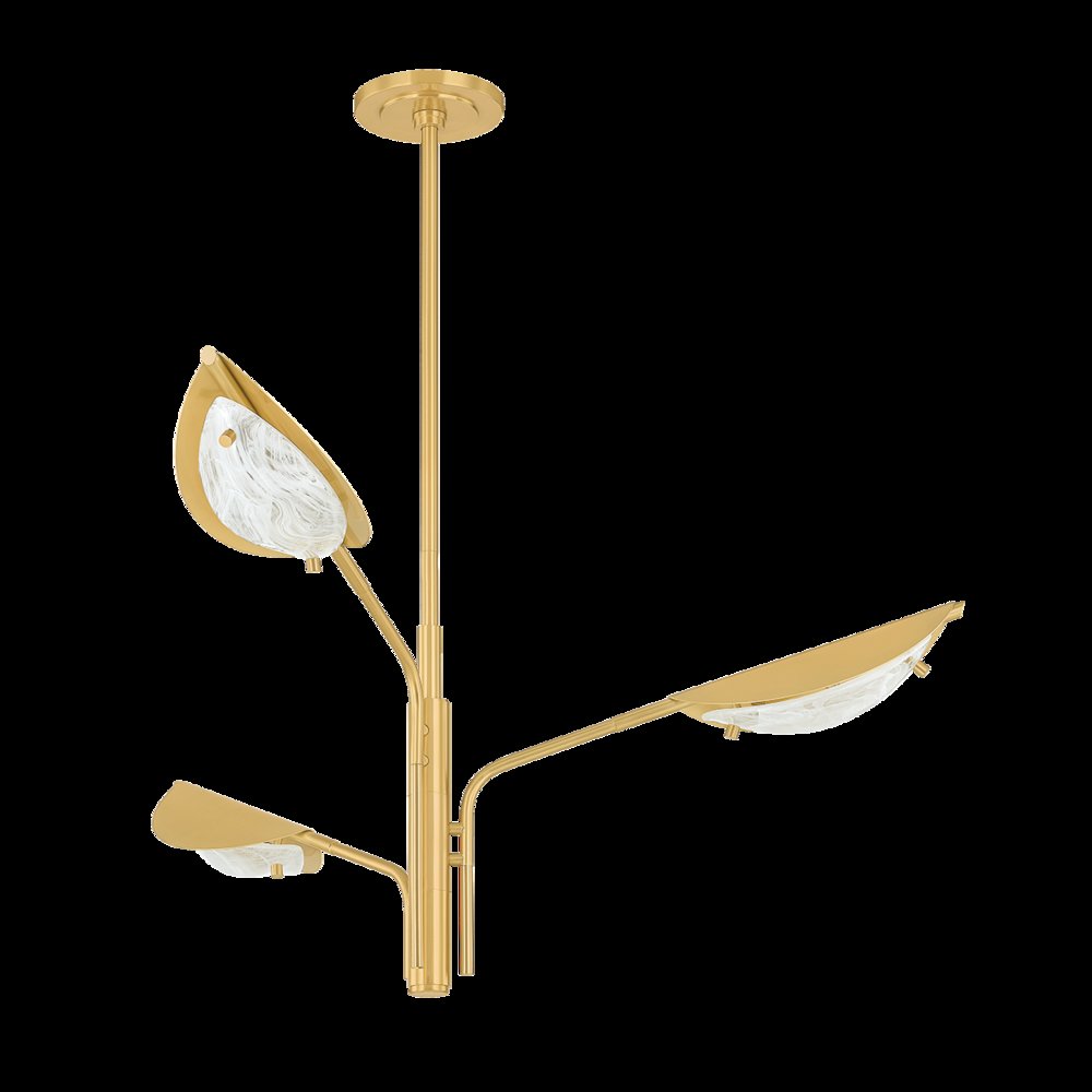 Levin Chandelier, Aged Brass