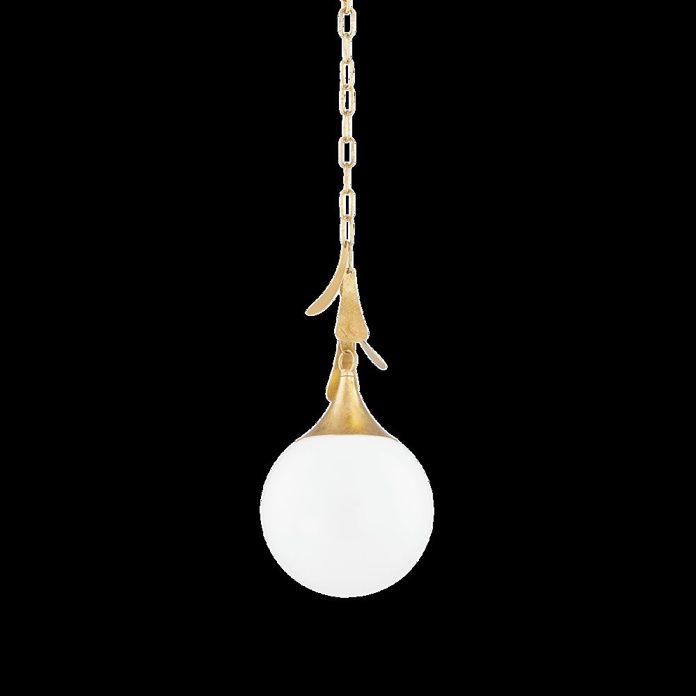 Victoria Pendant, Vintage Gold Leaf