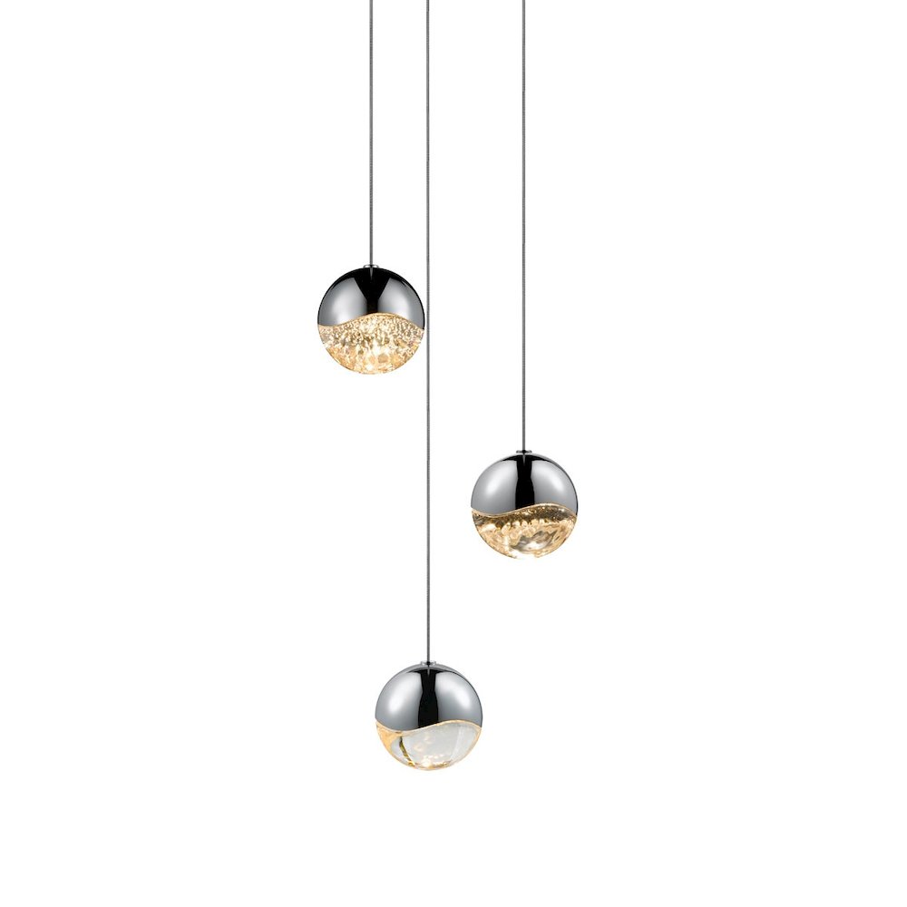 Grapes Pendant, Polished Chrome