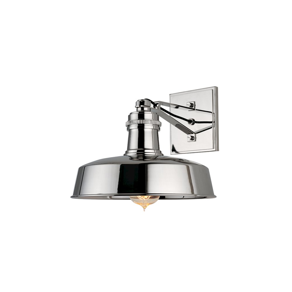 Hudson Falls Wall Sconce, Polished Nickel