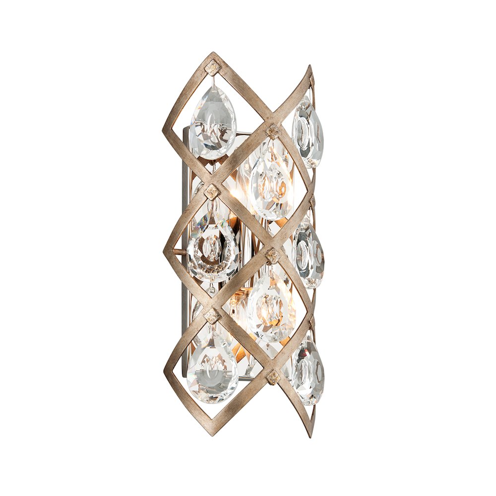 Tiara Wall Sconce, Stria Gold Leaf