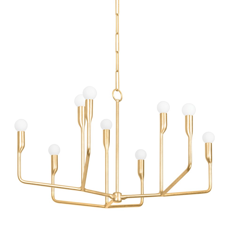 Norman Chandelier, Vintage Gold Leaf