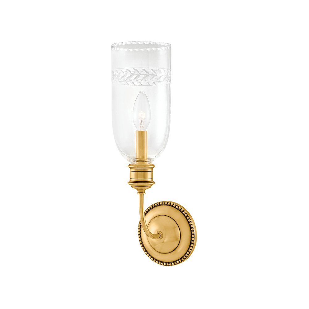 Lafayette Wall Sconce, Aged Brass