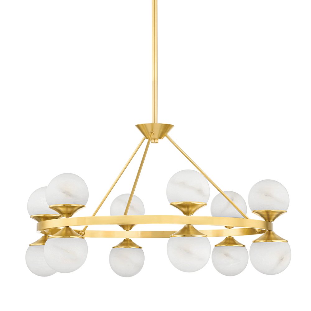 Grafton Chandelier, Aged Brass