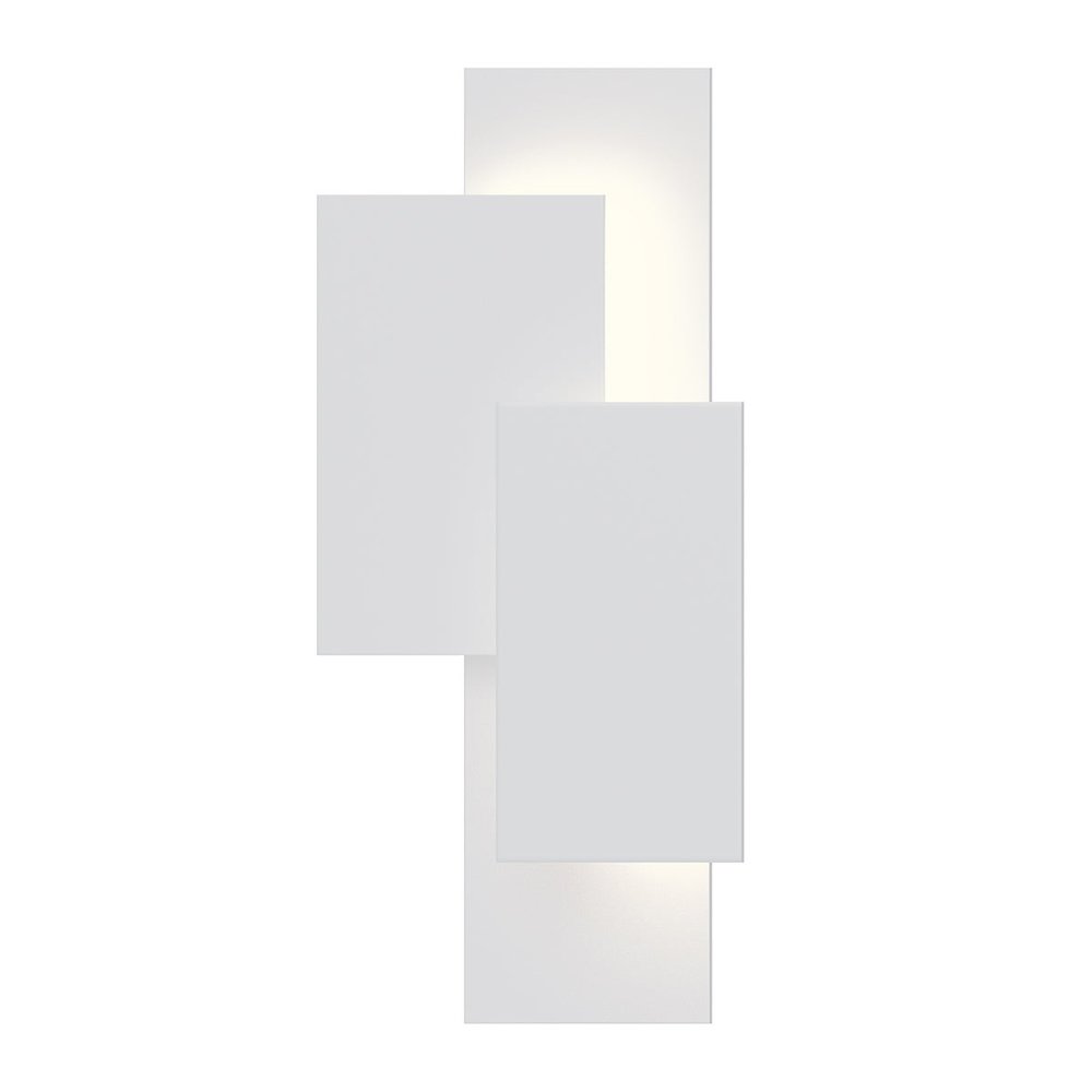 Offset Panels Wall Sconce, Texture White