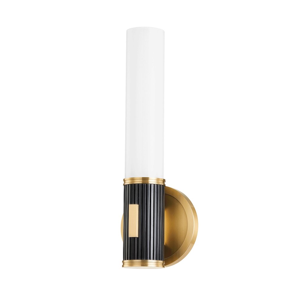 Crewe Wall Sconce, Aged Brass, Distressed Bronze