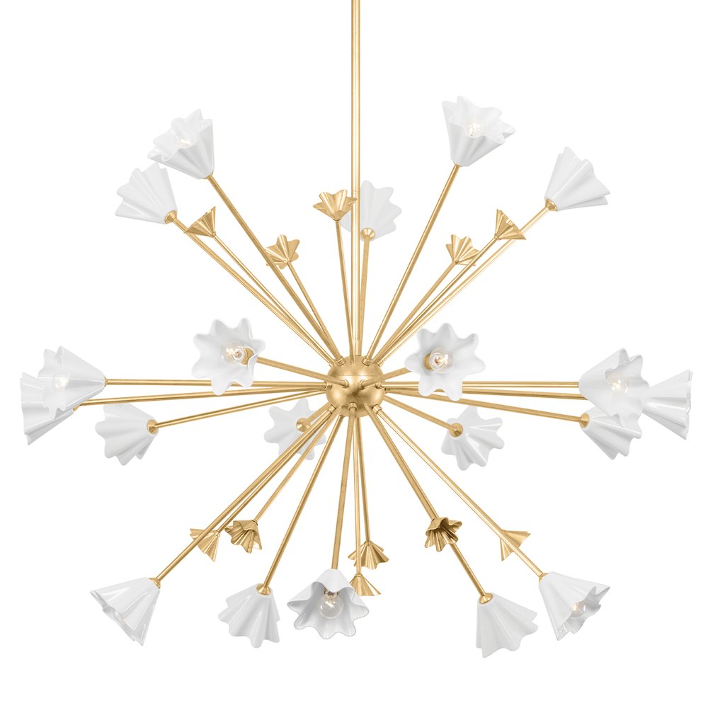 Julieta Chandelier, Vintage Gold Leaf