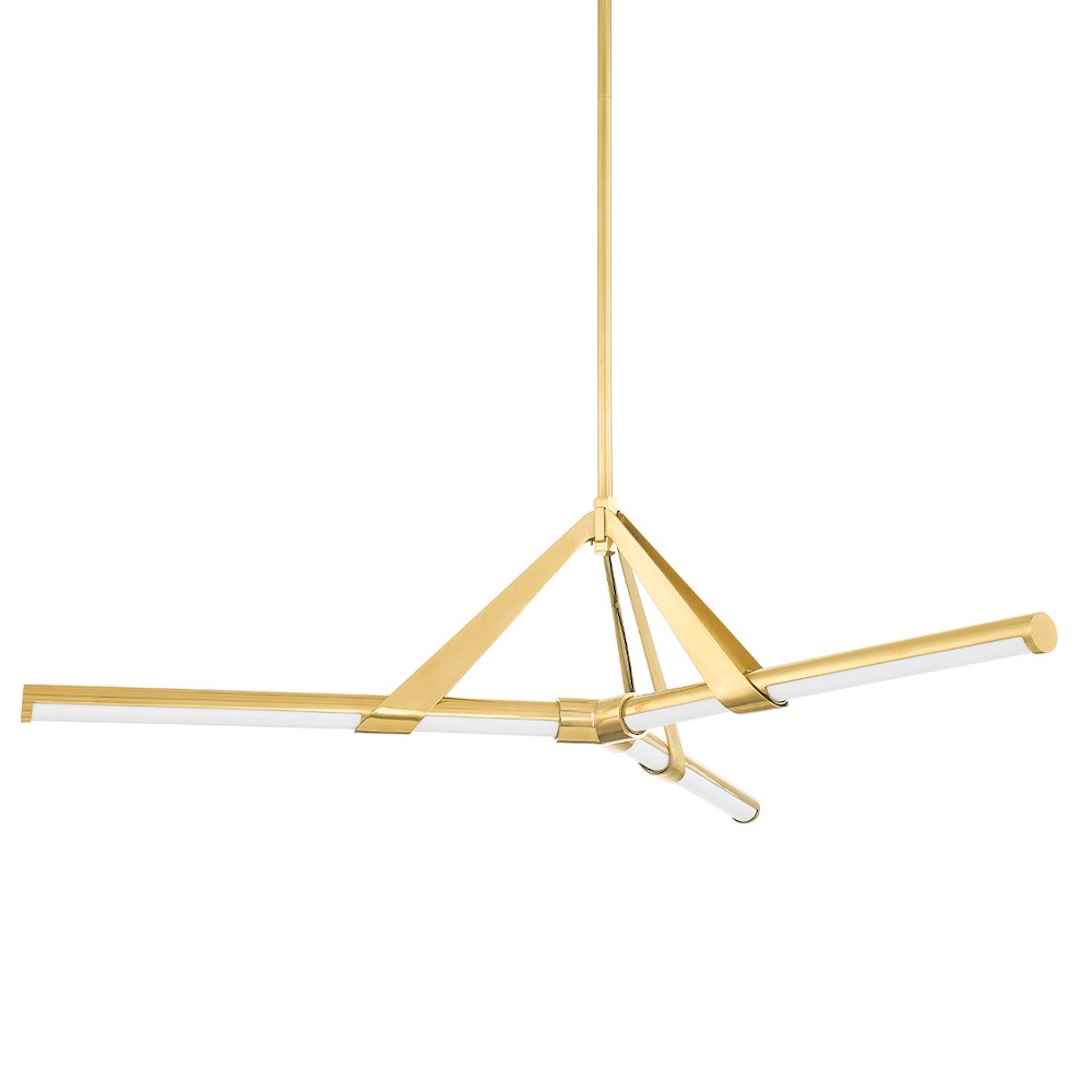 Jonas Chandelier, Aged Brass