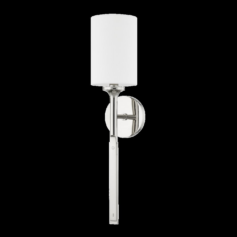 Brewster Wall Sconce, Polished Nickel