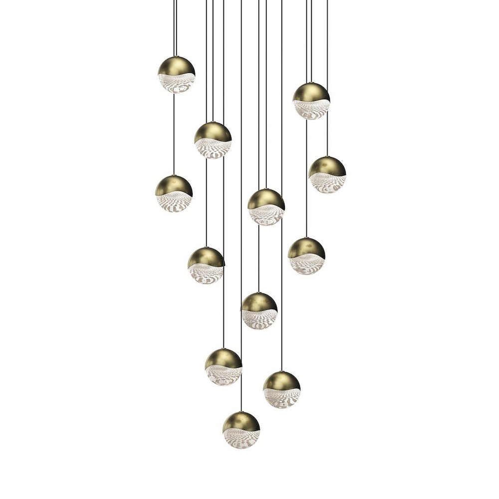 Grapes Pendant, Brass