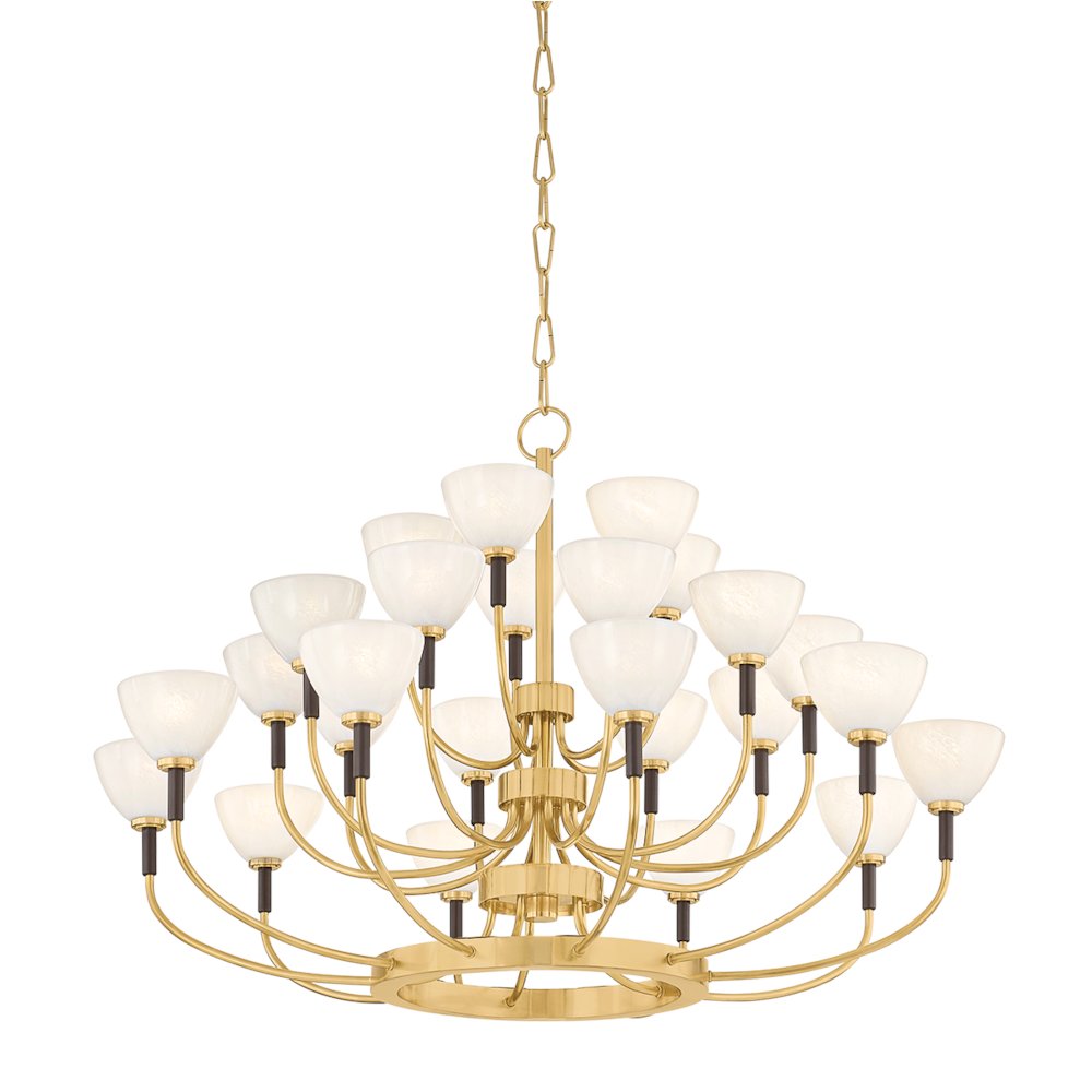 Brahma Chandelier, Vintage Brass